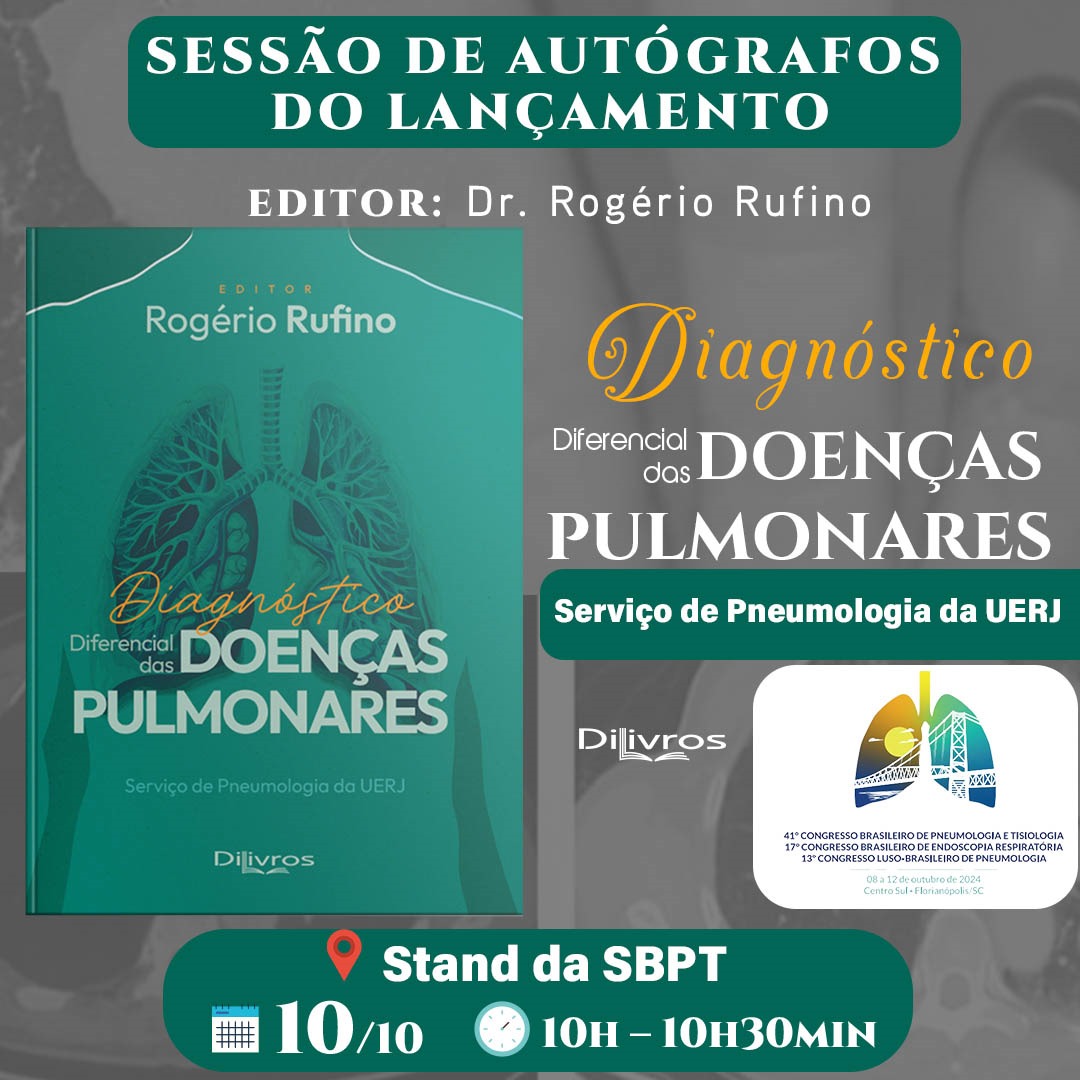 10out – Sessão de Autógrafos do Lançamento do Livro – Diagnóstico diferencial das Doenças Pulmonares